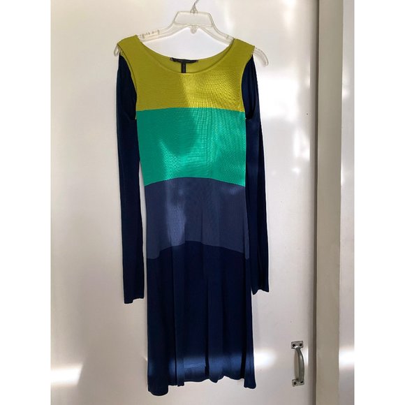 BCBG MaxAzria Noema Color Block Midi Dress - Picture 3 of 7